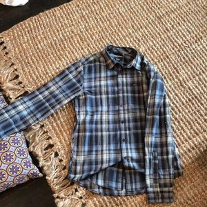 Plaid long sleeve button down